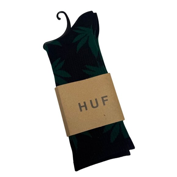 HUF Plantlife Socks Black Green Leaf MJ Leaf Unisex New Never Worn - Picture 5 of 6